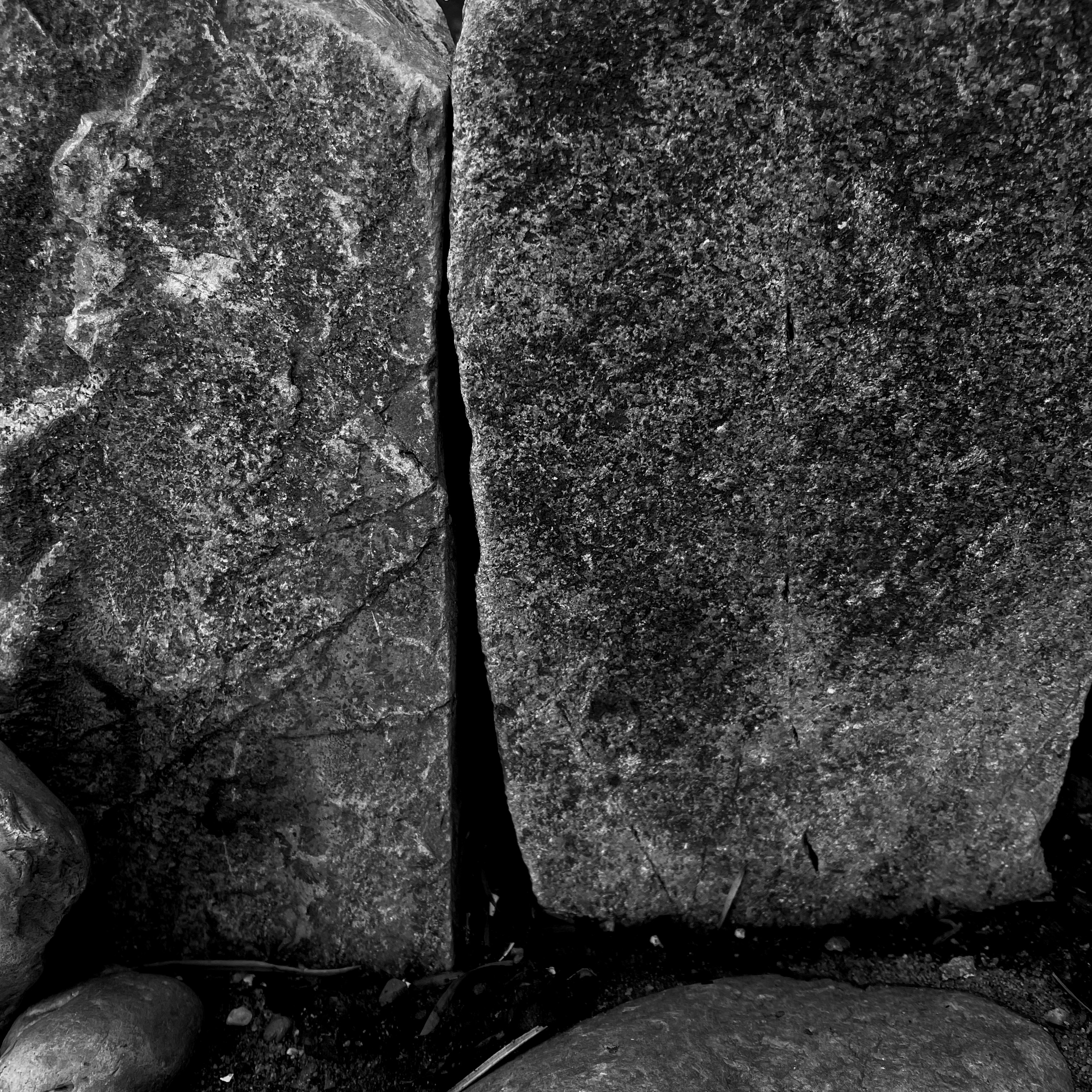 Blacl amd white up close picture of textured rocks  